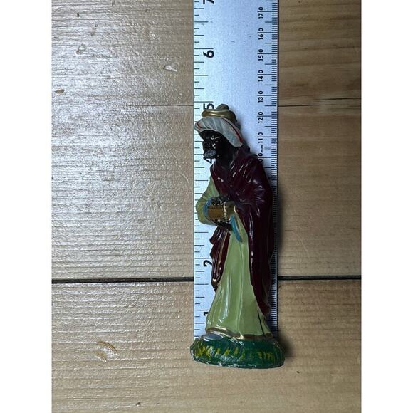 9 Vintage Paper Mache Nativity Scene Figurines. Holy Family. Animals. Angels. - Picture 9 of 11